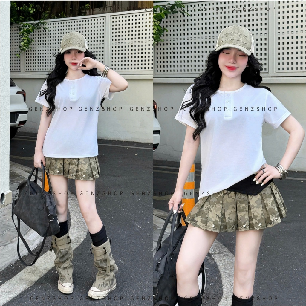 Áo Thun Baby Tee Có CÚC Thanh Lịch BST2026 DỄ PHỐI ĐỒ