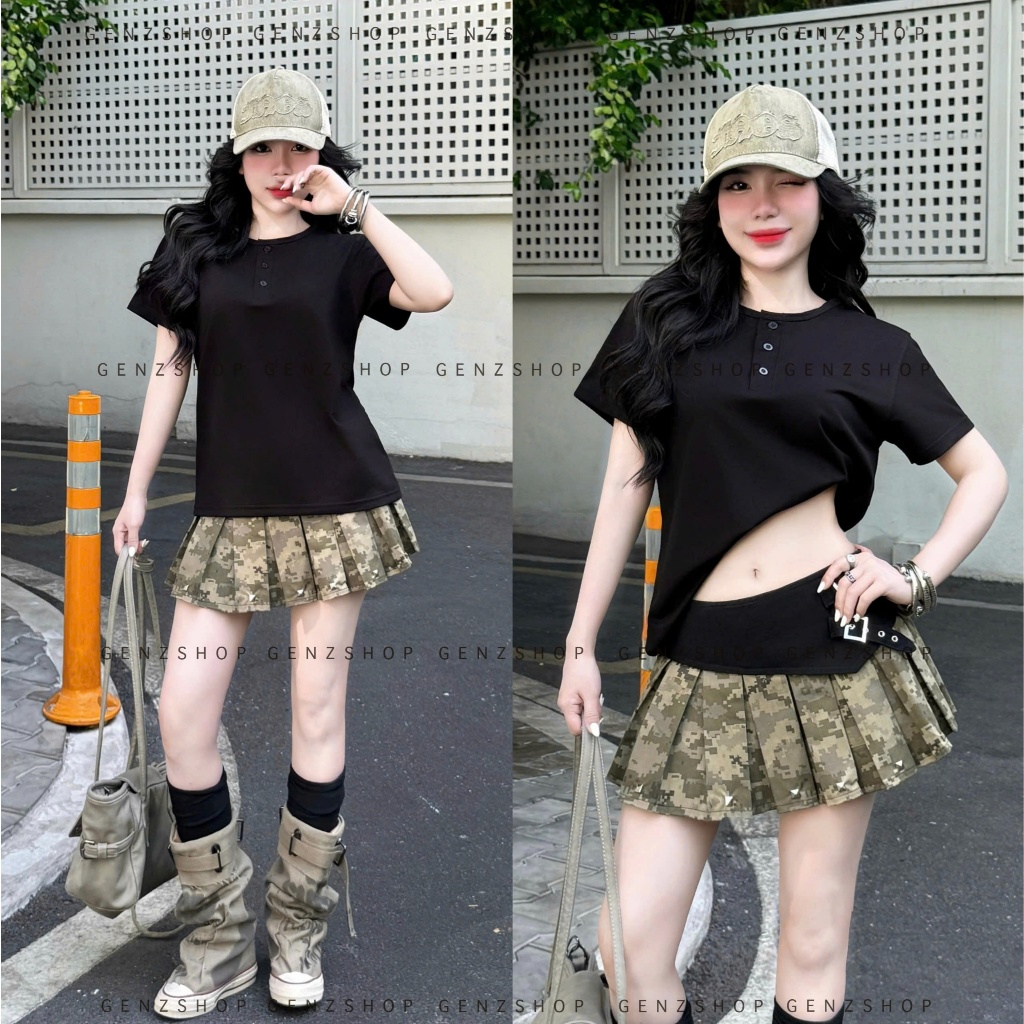 Áo Thun Baby Tee Có CÚC Thanh Lịch BST2026 DỄ PHỐI ĐỒ