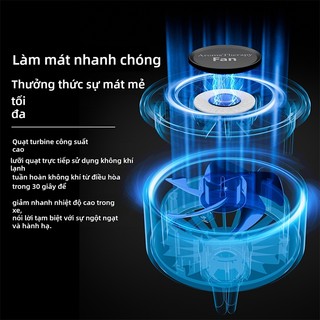 SEAMETAL Quạt Gió Ô Tô Mini USB Siêu Mát Tích Hợp Hương Thơm & Đèn RGB 360° Xoay Không Ồn Quạt Ô Tô 3 Trong 1