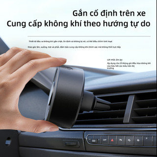 SEAMETAL Quạt Gió Ô Tô Mini USB Siêu Mát Tích Hợp Hương Thơm & Đèn RGB 360° Xoay Không Ồn Quạt Ô Tô 3 Trong 1