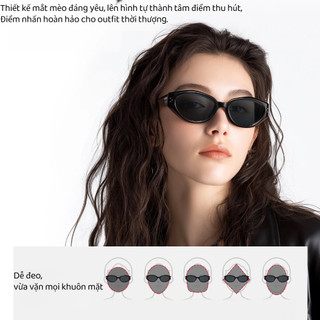 Kính râm mắt mèo Kính râm chống tia UV / chống nắng Cổ Điển	Thời Trang Trông thon gọn hơn / Tôn dáng