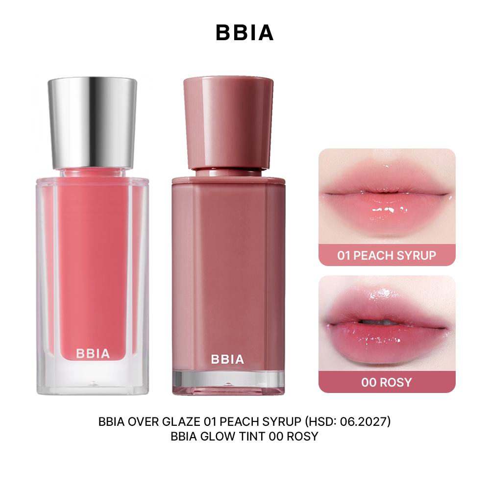 COMBO Son Bóng BBIA: 01 Son bóng mượt mà BBIA Over Glaze + 01 Son tint bóng BBIA Glow Tint
