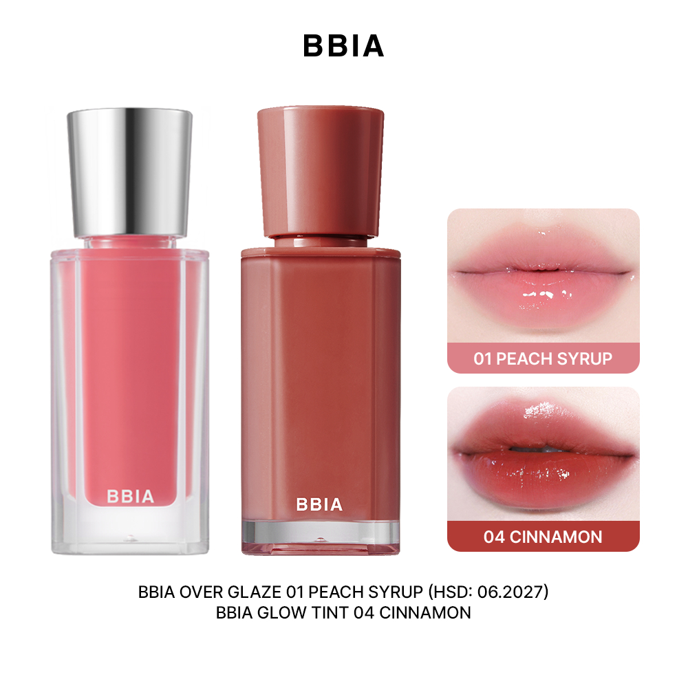 COMBO Son Bóng BBIA: 01 Son bóng mượt mà BBIA Over Glaze + 01 Son tint bóng BBIA Glow Tint