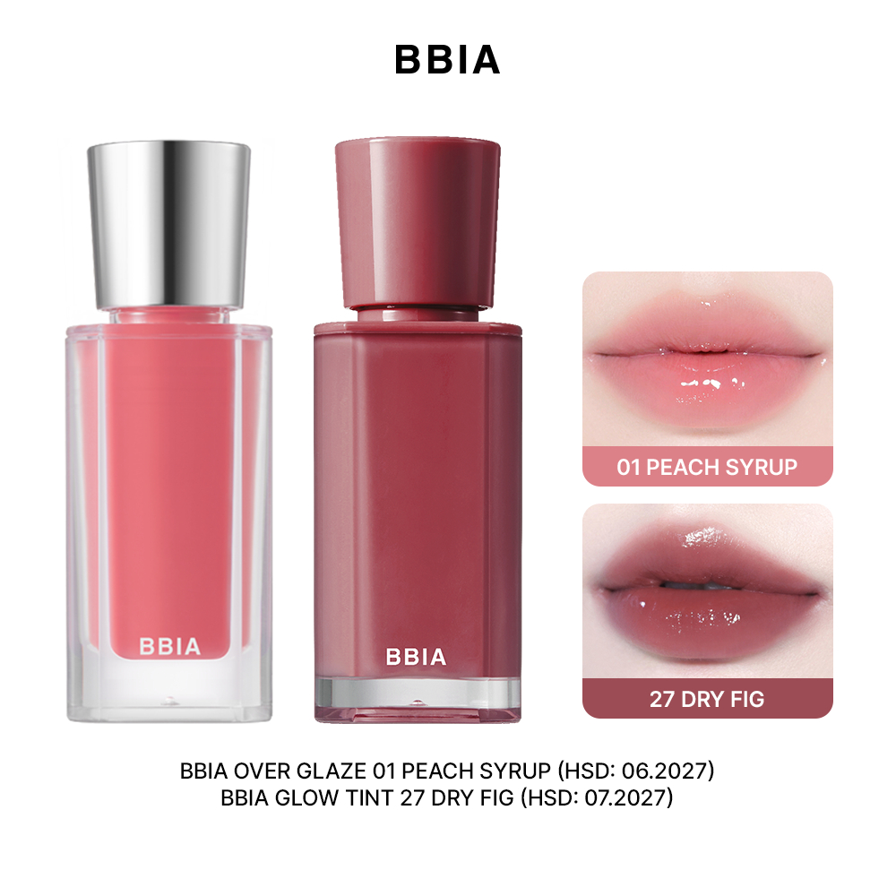 COMBO Son Bóng BBIA: 01 Son bóng mượt mà BBIA Over Glaze + 01 Son tint bóng BBIA Glow Tint