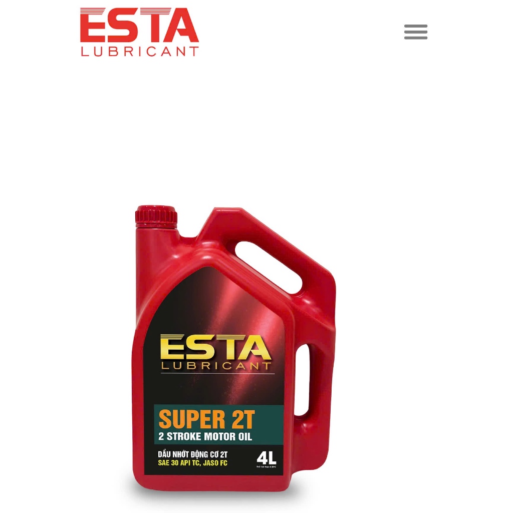 DẦU NHỚT ĐỘNG CƠ 2T ESTA– SUPER 2T API TC JASO FC / SAE 30