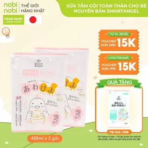 Sữa Tắm Gội SmartAngel Hỗ Trợ Làm Sạch và Dịu Nhẹ Cho Bé (450ml x 2 gói)