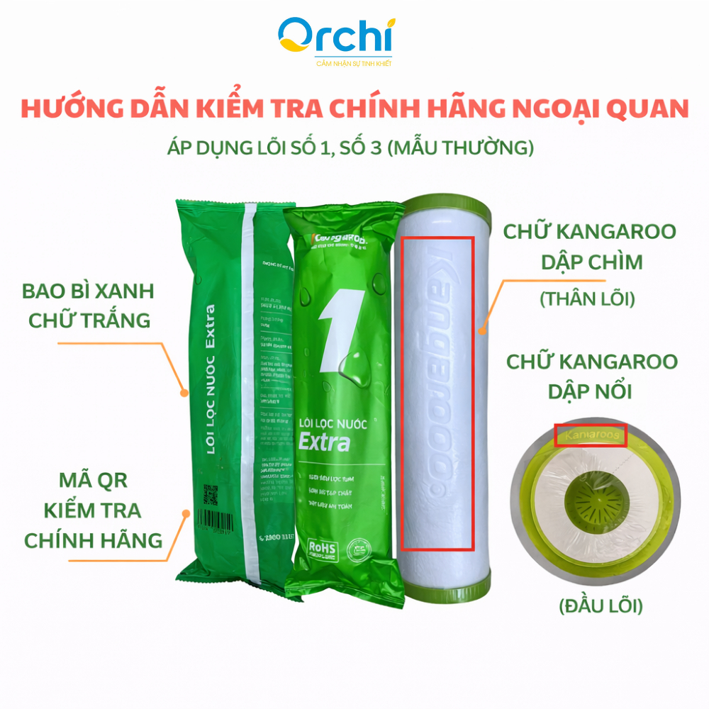 Combo Lõi Lọc Nước Số 1 2 3 Extra Và Lõi Lọc Nước Số 1 Kangaroo Extra Chính Hãng Loại Bỏ Bụi Bẩn Tạp Chất Siêu Mịn