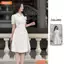 Đầm thiết kế BEMINE cổ sen ngực đính hoa dáng chữ A phù hợp đi chơi-MT11189