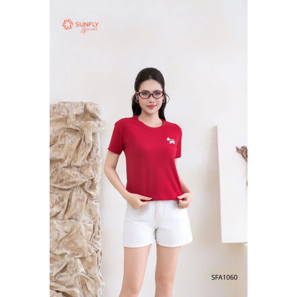 SFA1060 Áo phông nữ cotton USA dáng basic