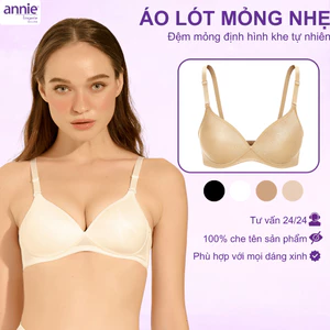 Áo Ngực Nữ annie BRA8107 Không Gọng Êm Ái, Áo Ngực Đệm Mỏng 1.5cm Nâng Đẩy Tự Nhiên Thoáng Khí