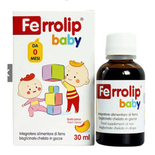 [ Kèm Quà ] Ferrolip Baby (Lọ 30ml) Sắt Hữu Cơ Cho Bé Dạng Nhỏ Giọt Hương Đào Thơm Ngon Cho Bé