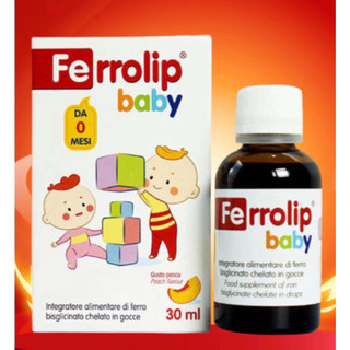 [ Kèm Quà ] Ferrolip Baby (Lọ 30ml) Sắt Hữu Cơ Cho Bé Dạng Nhỏ Giọt Hương Đào Thơm Ngon Cho Bé