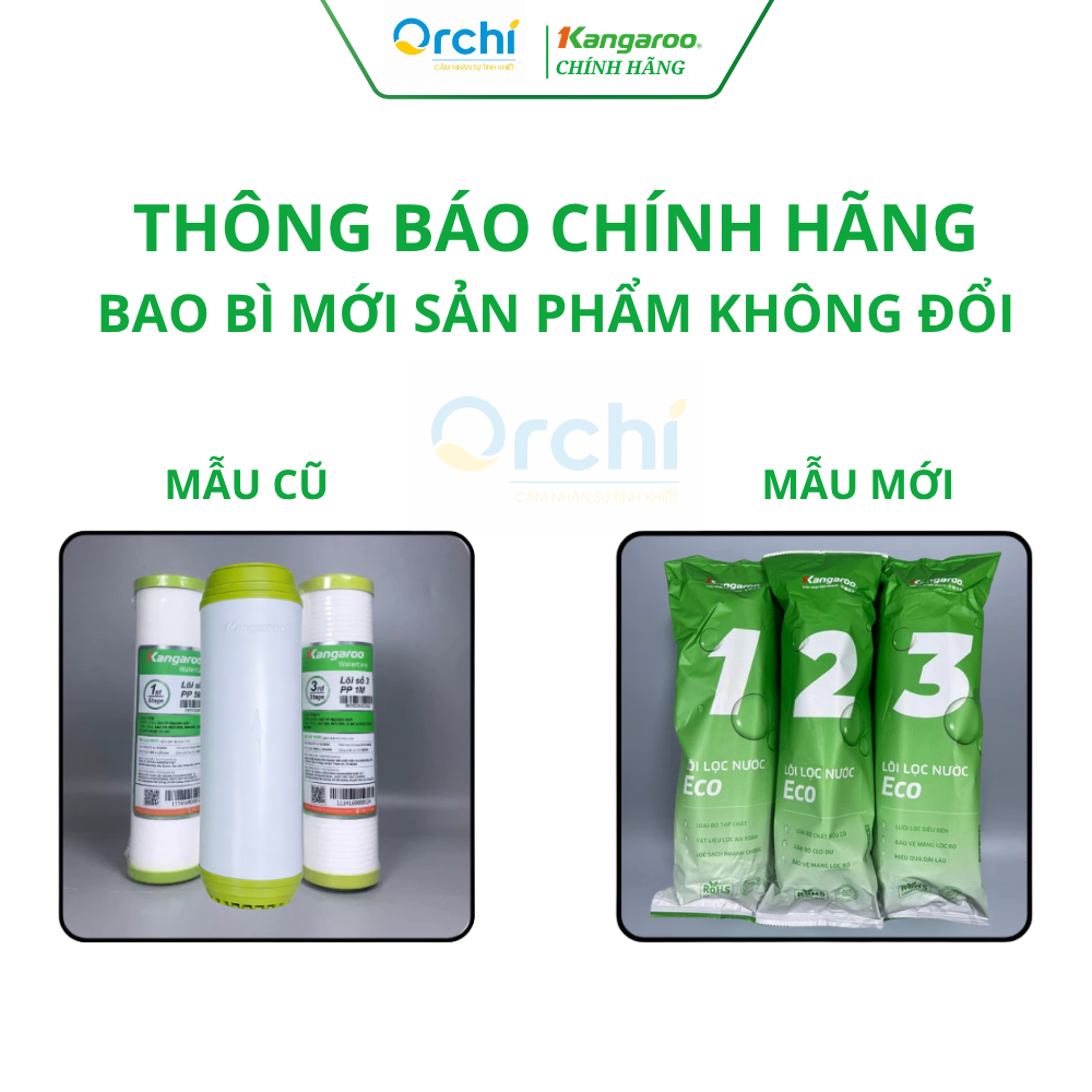 Lõi Lọc Nước Số 1 Kangaroo ECO 5 Micron Chính Hãng Loại Bỏ Tạp Chất Cặn Bẩn Cho Nguồn Nước Gia Đình Bạn Sạch Hơn
