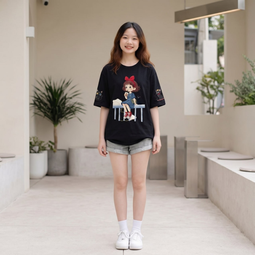 Áo cotton dry in cô gái cho bé gái size đại BEESHOP H26060