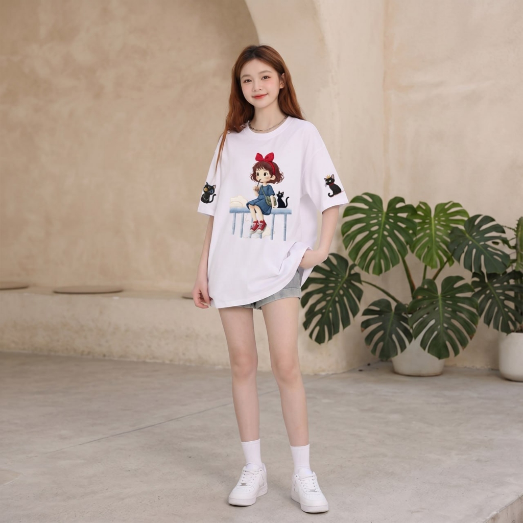 Áo cotton dry in cô gái cho bé gái size đại BEESHOP H26060