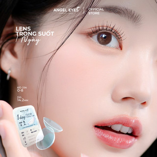 Combo 5 cặp lens 1 ngày trong suốt Angel Eyes có độ cận từ 0-8 | Kính áp tròng dùng 1 lần Hàn Quốc
