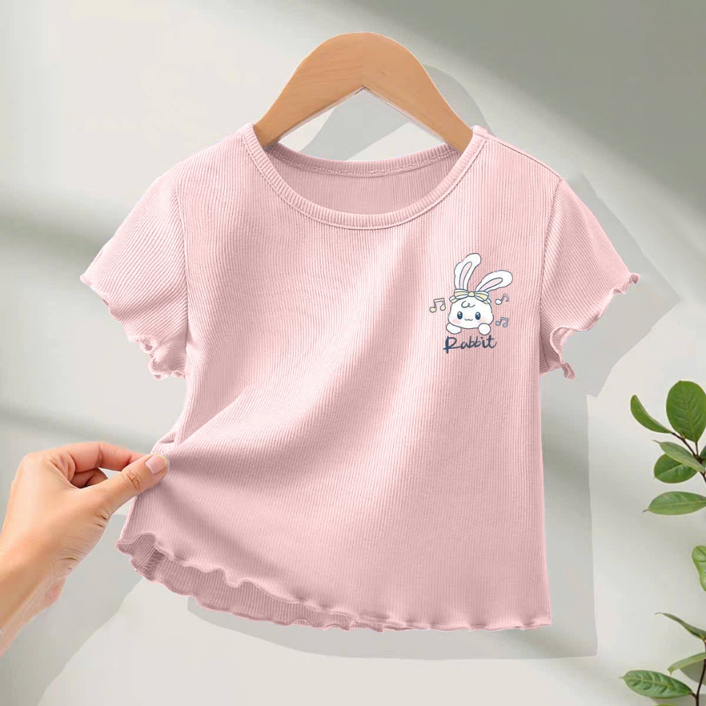 Áo cotton bozip in thỏ cho bé gái size đại BEESHOP H26062