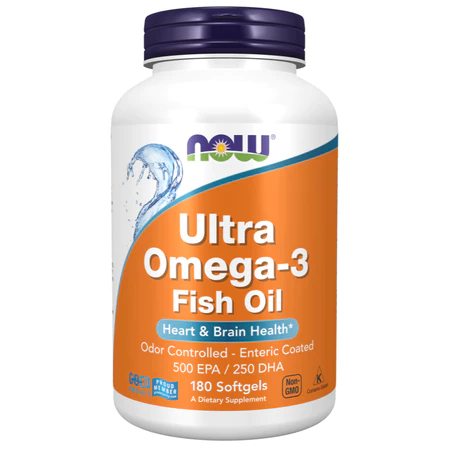 Dầu cá Now Ultra Omega 3 180 viên hỗ trợ phục hồi cơ cho gymer bảo vệ tim não chính hãng Mỹ