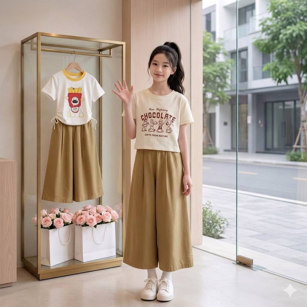 Quần ống sớ cho bé gái size đại BEESHOP H26063