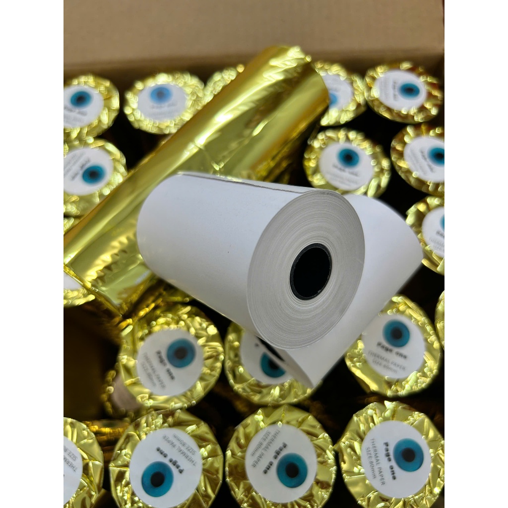 Giấy in nhiệt 80x60mm In rõ nét | Không kẹt giấy | Đủ mét |Giấy in hóa đơn POS cho nhà hàng, cà phê, siêu thị, tạp hoá