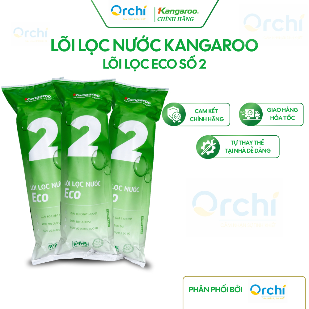 Lõi Lọc Nước Số 2 Kangaroo ECO Than Hoạt Tính Chính Hãng Khử Mùi Hôi Clo Có Trong Máy Lọc Nước Hiệu Quả