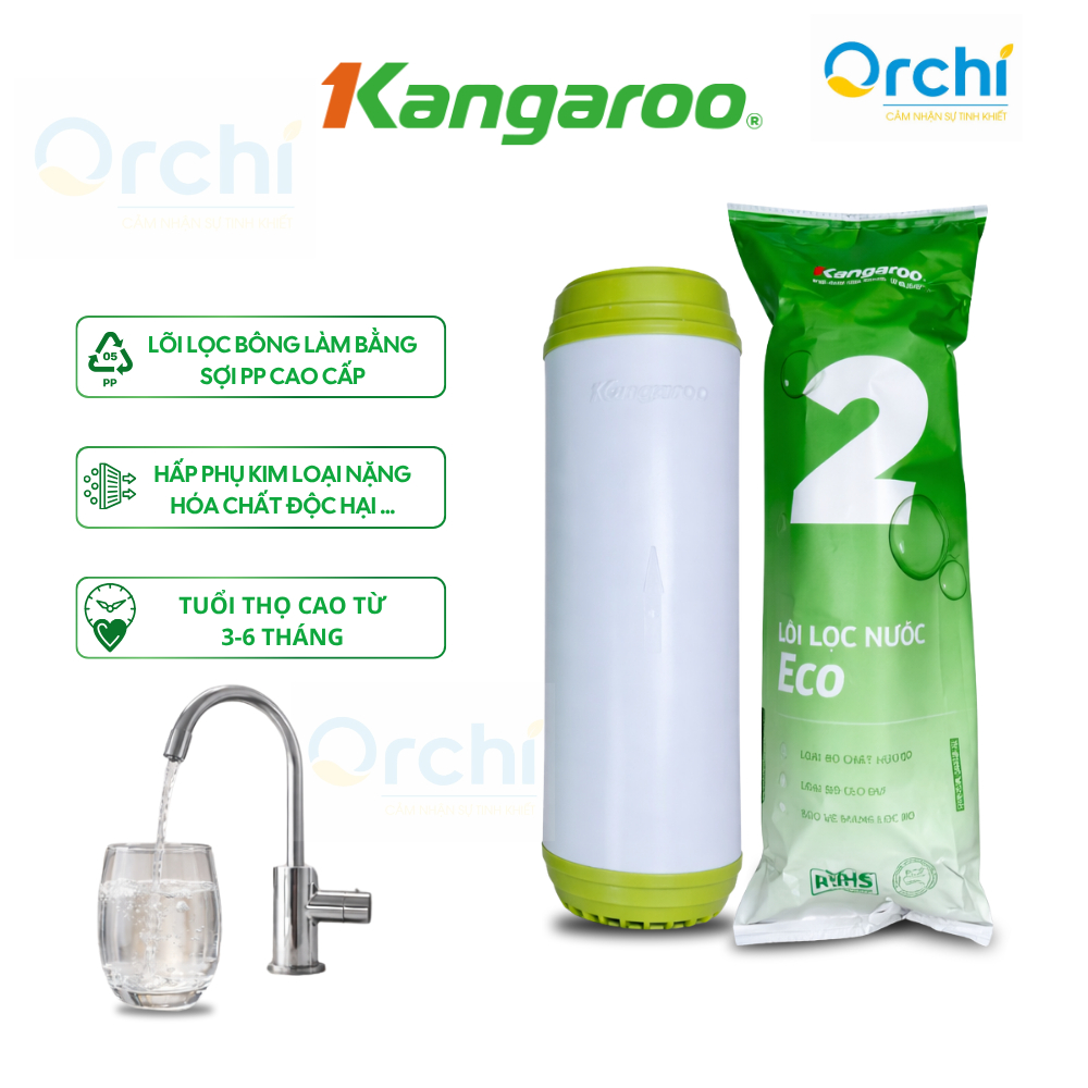 Lõi Lọc Nước Số 2 Kangaroo ECO Than Hoạt Tính Chính Hãng Khử Mùi Hôi Clo Có Trong Máy Lọc Nước Hiệu Quả