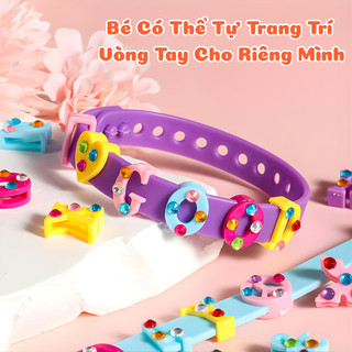 Set Vòng Tay DIY Trang Trí Charm Đáng Yêu - Đồ Chơi Handmade Tự Làm Trang Sức Sáng Tạo Cho Bé Gái, Chất Liệu Silicon mềm