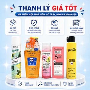 Mỹ phẩm Compliment – Vaseline – Eveline Hộp móp méo, vỏ trầy, bao bì không đẹp, cận date