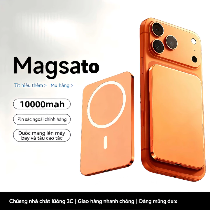 Sạc Dự Phòng Không Dây Từ Tính Sạc Nhanh Pin 5000mah,Pin sạc dự phòng không dây mini hỗ chất lượng tốt