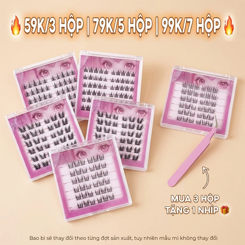 Lông mi giả cụm tự nhiên