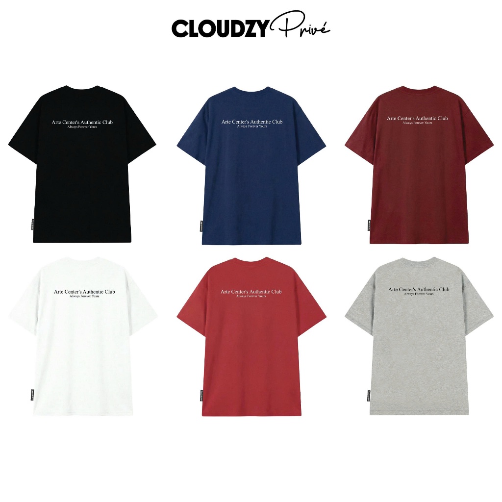 Áo Thun Oversize ARTE CloudzyPrivé Premium Cotton 250gsm, Áo Phông Unisex Nam Nữ dáng dài thoáng mát
