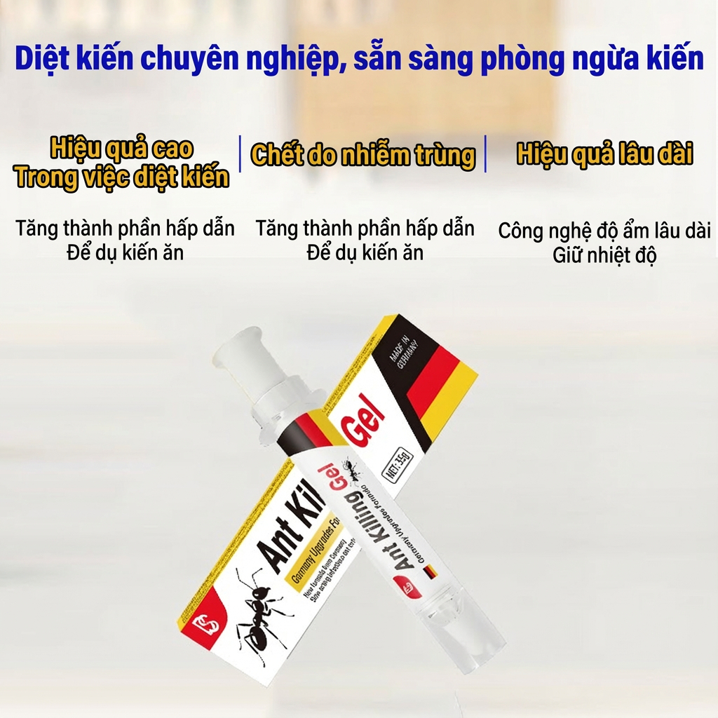 Nhập khẩu từ Đức-thuốc diệt kiến 35g Hiệu quả nhanh An toàn Dùng cho gia dụng