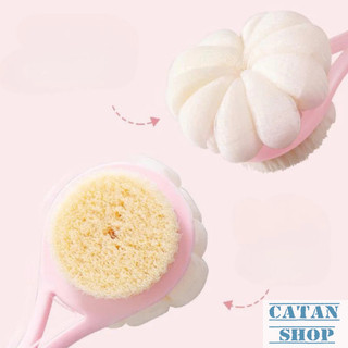 Cây Cọ Lưng 2 Đầu Bông Bàn Chải Vệ Sinh Cơ Thể Sạch Sẽ, Bông Tắm Chà Lưng 2 Trong 1-GD923-Chalung-MC