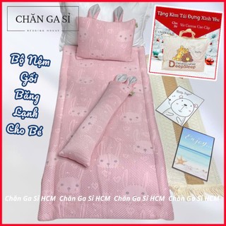 💫HÀNG ĐẸP💫Bộ Nệm Gối Băng Lạnh Cao Cấp Cho Bé Nằm Mát Lạnh, Êm Ái - Chăn Ga Sỉ HCM