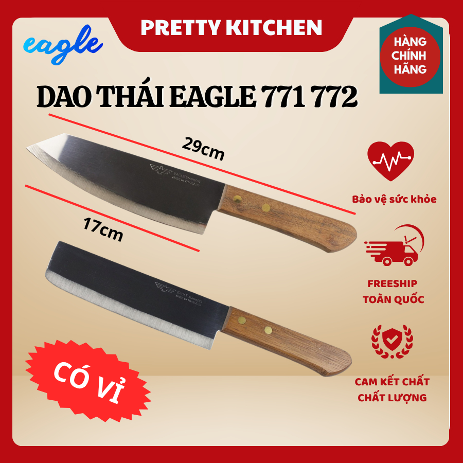 Dao Eagle 771 772 Chuyên Dụng Cho Nhà Hàng, Thái Lọc Thịt Cá Nhanh Chóng - Pretty Kitchen