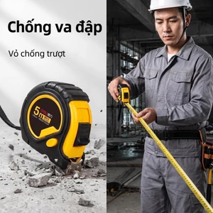 Thước Cuộn Thước Dây Thép Deli 5m/7.5m/10m – Tự Khóa, Chống Rơi, Vạch Rõ Đo Xây Dựng, Nội Thất, DIY