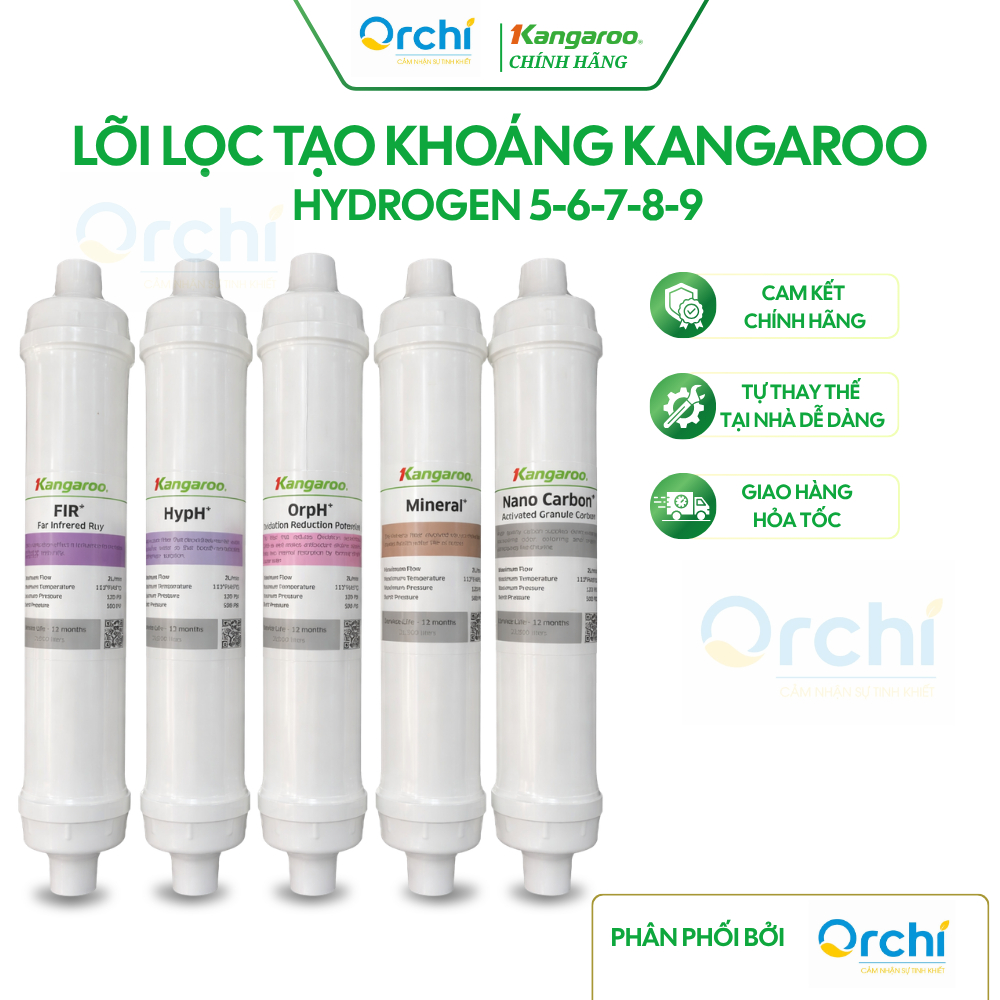 Combo 5 Lõi Lọc Khoáng 56789 Tạo Ion Âm Hydrogen Liên Doanh Việt Nhật Cho Máy Lọc Nước Tăng Khoáng Tạo Vị Cho Nguồn Nước