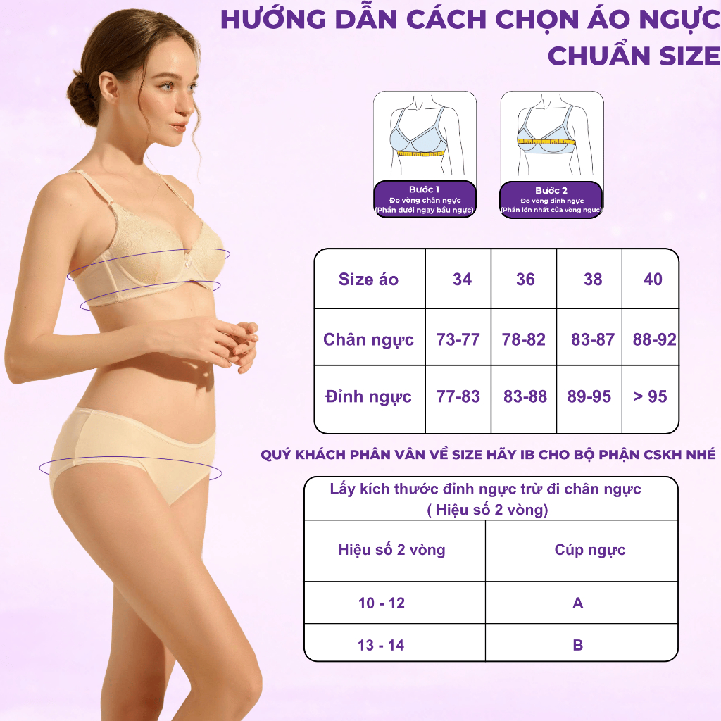 annie Áo Ngực Trơn không gọng bản to 3 móc tạo dáng lưng thon Cub B  Nâng Ngực Nhẹ BRA8132B