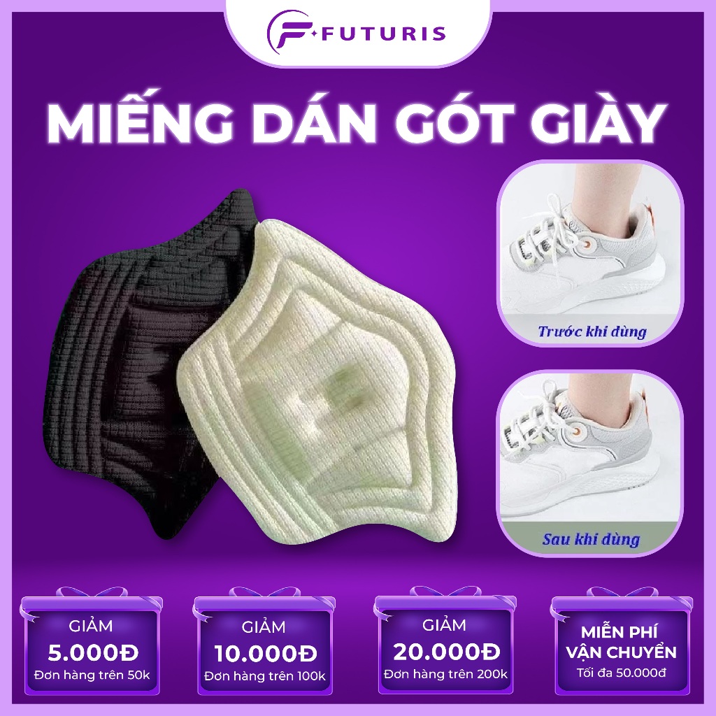 Miếng Lót Gót Giày – Dán Gót Giày - Đệm Gót Giảm Size, Chống Tuột Gót, Êm Chân Cho Giày Nam Nữ