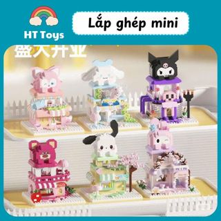 Bộ Lắp Ráp Nhà Mini Nhân Vật Dễ Thương – Đồ Chơi Xếp Mini House Trang Trí Bàn HT Toys