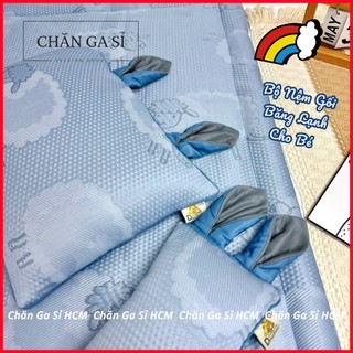 🌙BÉ ĐI HỌC🌙Bộ Nệm Gối Băng Lạnh Cao Cấp Mát Lạnh Êm Ái Cho Bé Ngủ Say, Tặng Túi Canvas - Chăn Ga Sỉ