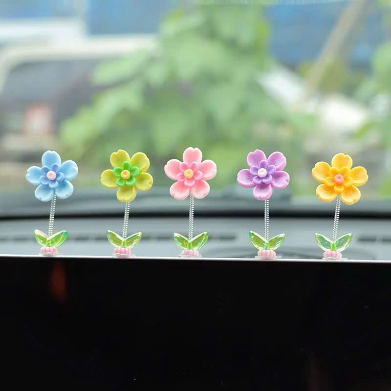 Set Lò Xo Trang Trí Lắc Lư Trên Xe, Hoa Các Màu, Hình Dán Chibi Hoạt Hình Dễ Thương, Decor Xe, Mũ Bảo Hiểm< Kèm Keo Dán> - ảnh 4