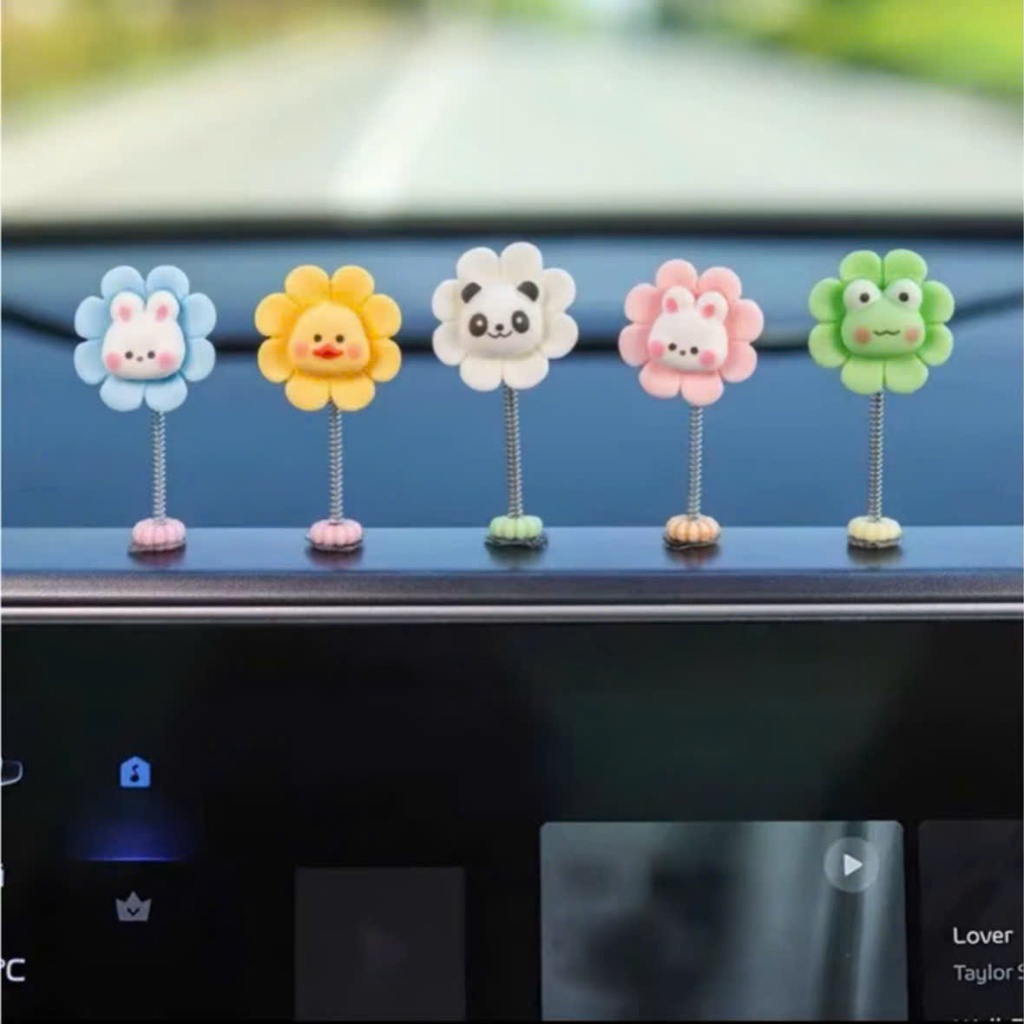 Set Lò Xo Trang Trí Lắc Lư Trên Xe, Hoa Các Màu, Hình Dán Chibi Hoạt Hình Dễ Thương, Decor Xe, Mũ Bảo Hiểm< Kèm Keo Dán> - ảnh 7