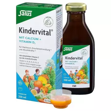 [Hàng Đức] Siro Kindervital mit Calcium + Vitamin D3 Cho Bé, 250ml - Siro bổ sung vitamin cho bé