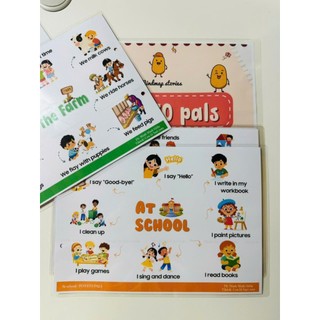 Sơ đồ mindmap POTATO PALS 12 bài, bìa ép plastic dày dặn, bé tô xoá thoải mái, có file nghe + video