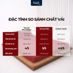 Bộ ga gối 3 món nệm kích thước 1m6x2m Lụa Tencel 60s Mướt Home cao cấp, mềm, mịn, thoáng mát, 2 vỏ gối nằm, 1 ga giường — ảnh 7