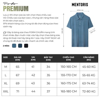 Áo Polo Nam MENTORIS Vải Coolmax Cao Cấp, Form Gọn Gàng, Mặc Hằng Ngày MPL35