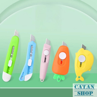 Dao Rọc Giấy, Dao Cắt Giấy Văn Phòng Nhiều Mẫu Cá Heo Cà Rốt Bút Đáng Yêu, Dao Mini Lưỡi Bén An toàn