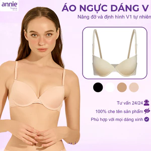 Áo Lót Nâng Ngực Tự Nhiên annie BRA8131B Có Gọng, Áo Bra Tạo Khe Xẻ Sâu Cúp B Đệm Mỏng 1.5cm Tôn Dáng Vòng 1