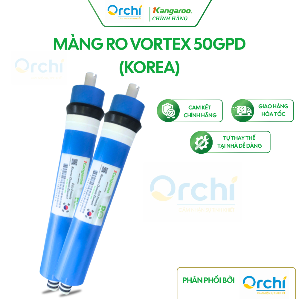 Màng RO Vortex 50GPD Korea Lõi Lọc Nước Số 4 Kangaroo Chính Hãng Cho Máy Lọc Nước Công Suất 10L/h